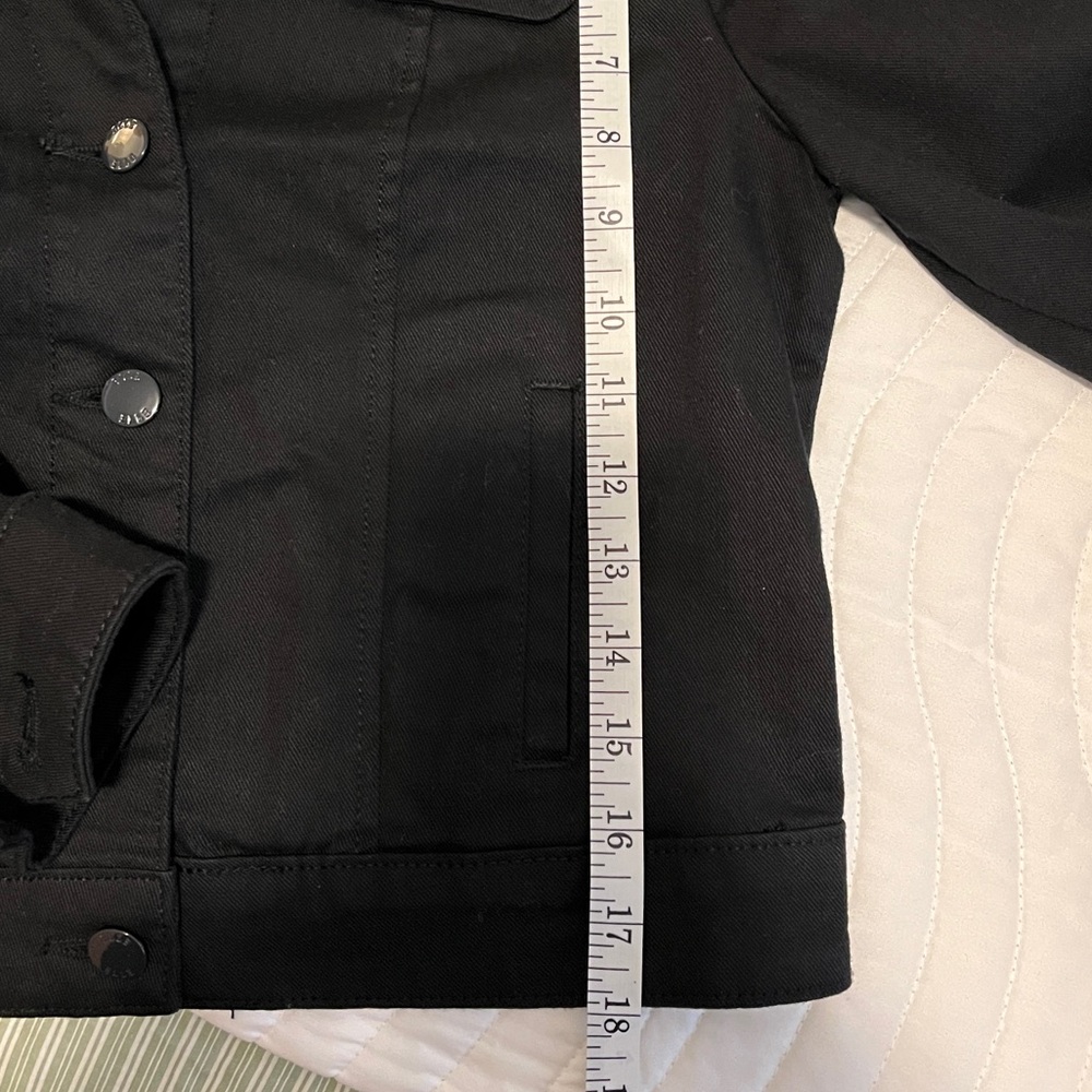 Elle Black Women's Denim Jacket, Small - Picture 9 of 10